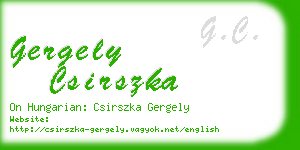 gergely csirszka business card